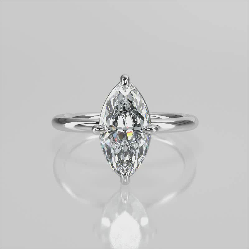 Stunning 1.05 CT Marquise Moissanite Engagement Ring with Solitaire Design 1