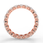 Stunning 2.50 TCW Oval Moissanite Stones Full Eternity Wedding Bands 7