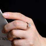 Stunning 1.0 - 2.0 CT Oval Moissanite Engagement Ring with Halo Design 2