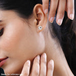 Round Cut Cubic Zirconia in 925 Sterling Silver Earrings 3