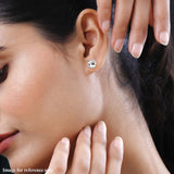 Round Cut Cubic Zirconia in 925 Sterling Silver Earrings 3