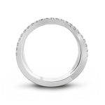 Stunning 0.4 TCW Round Moissanite Stones Criss Cross Wedding Band 4