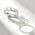 Stunning 3.0 CT Oval Moissanite Engagement Ring with Hidden Halo Design 5