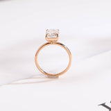 Stunning 1.0 - 2.0 CT Emerald Moissanite Engagement Ring with Solitaire Design 3
