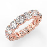 Stunning 3.84 TCW Round Moissanite Stones Full Eternity Wedding Bands 9