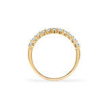 1.32 TCW Round Aquamarine Lab Made Diamond- March Birthstone Wedding Band 4