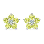 0.08 CT Round Peridot Lab Made Diamond- August Birthstone Studs 5