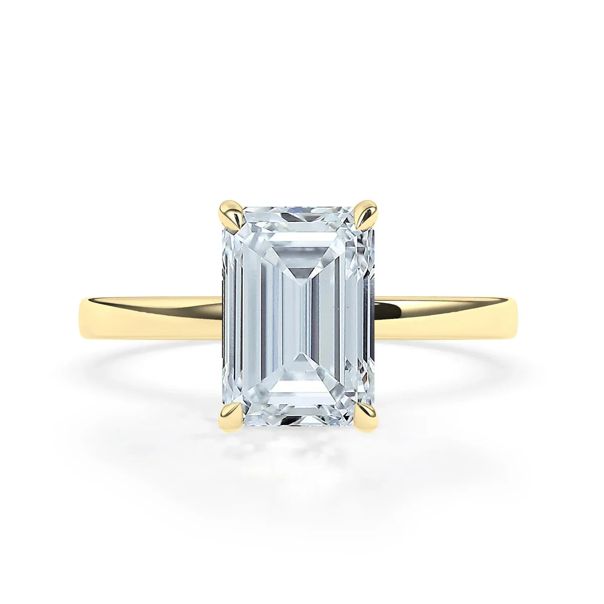 Stunning 3.0 CT Emerald Moissanite Engagement Ring with Hidden Halo Design 1