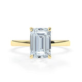 Stunning 3.0 CT Emerald Moissanite Engagement Ring with Hidden Halo Design 1