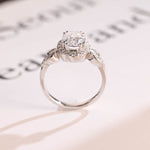 Stunning 1.0 - 2.0 CT Oval Moissanite Engagement Ring with Cluster Design 9