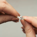 Stunning 1 CT Oval Moissanite Engagement Ring With Three Stone Design 5