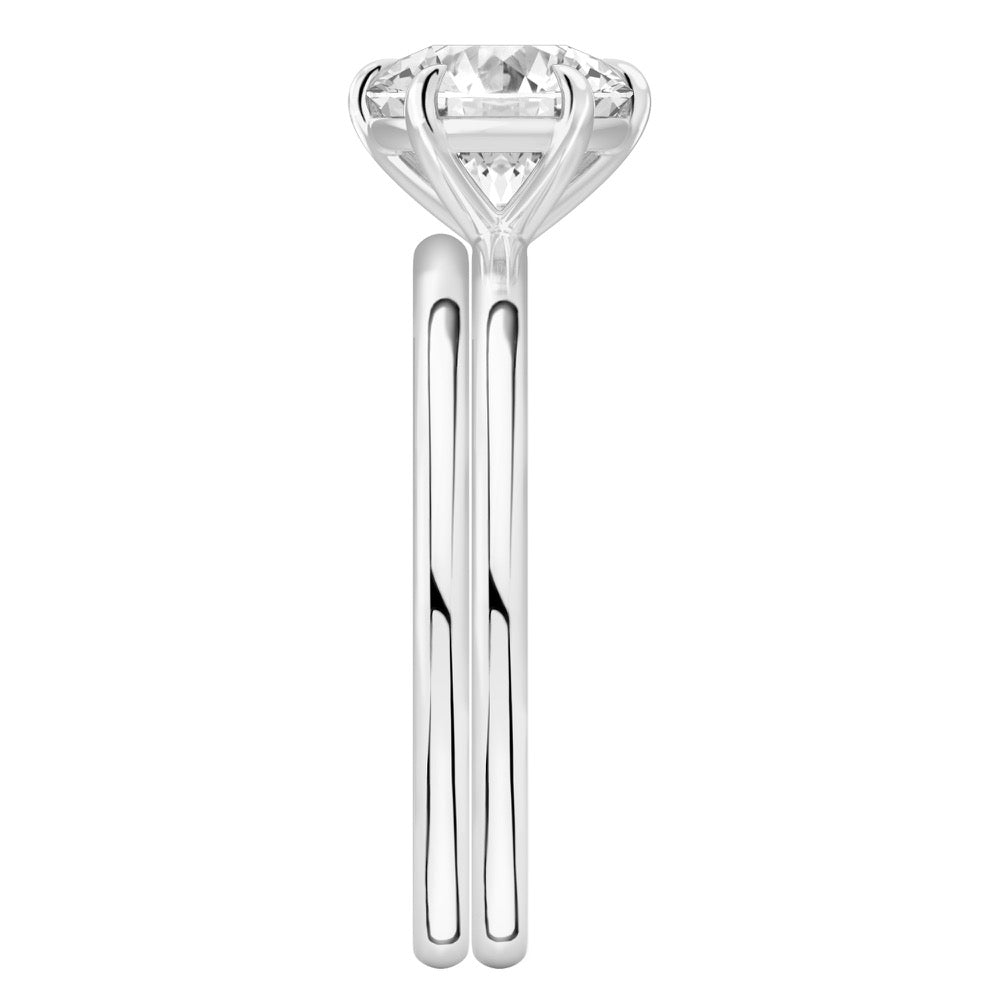 Stunning 1.0- 2.0 CT Round Moissanite Engagement Ring with Solitaire Design 5