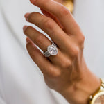Round Cut Halo Style Cubic Zirconia in 925 Sterling Silver Ring 6