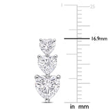Round Cut Cubic Zirconia in 925 Sterling Silver Earrings 2