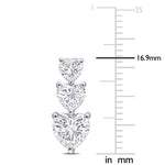Round Cut Cubic Zirconia in 925 Sterling Silver Earrings 9