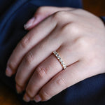 Stunning 0.3 TCW Round Moissanite Stones Half Eternity Wedding Band 4