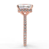 Stunning 2.50 CT Radiant Moissanite Engagement Ring with Hidden Halo & Pave Design 10