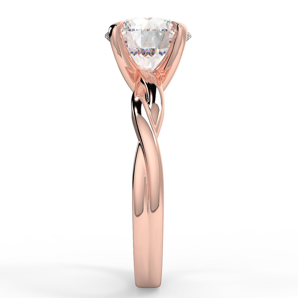 Stunning 2.0 CT Round Moissanite Engagement Ring with Solitaire Design 10