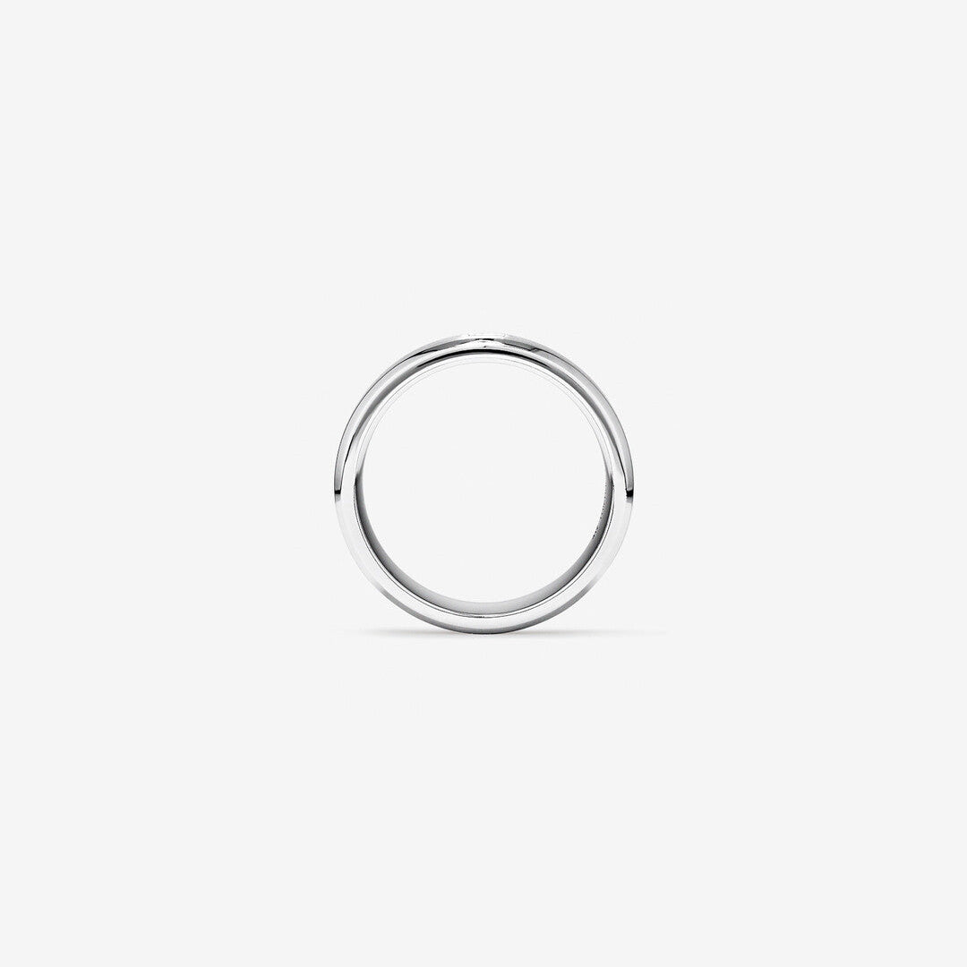 0.15 CT Cushion Moissanite Flush Men's Wedding Band in Solid Gold 2