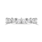 Stunning 0.3 TCW Marquise & Round Moissanite Stones Half Eternity Wedding Band 1