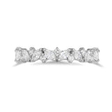 Stunning 0.3 TCW Marquise & Round Moissanite Stones Half Eternity Wedding Band 1
