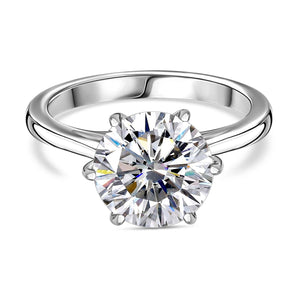 Round Cut Solitaire Style Cubic Zirconia in 925 Sterling Silver Jewelry