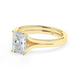 Stunning 2.0 CT Emerald Moissanite Engagement Ring with Split Shank Design 5