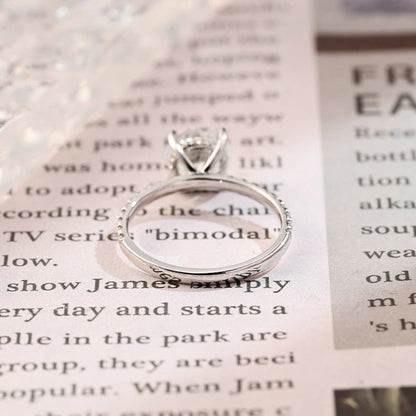 Stunning 1.0 CT Round Moissanite Engagement Ring with Hidden Halo Design 9