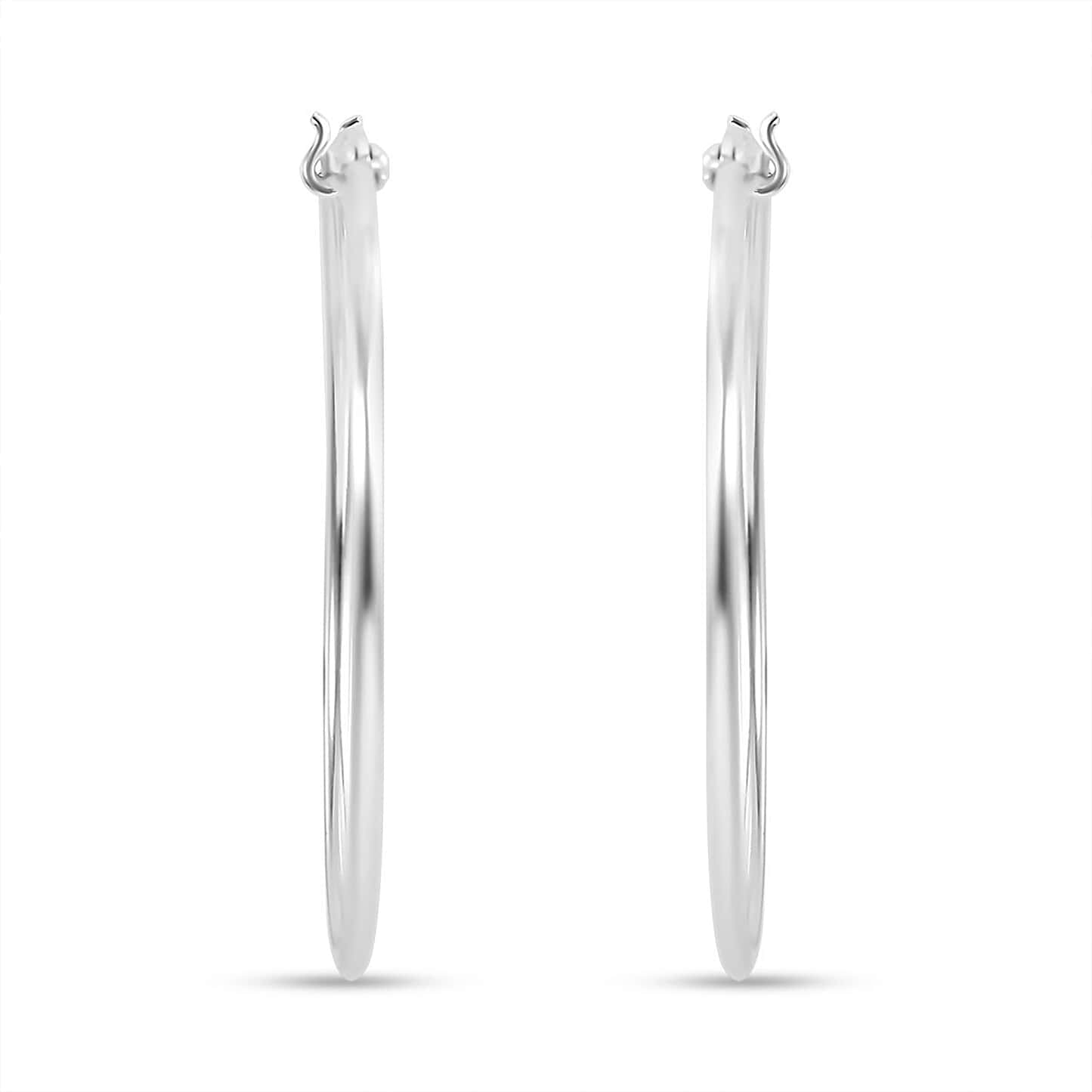 Round Cut Cubic Zirconia in 925 Sterling Silver Earrings 1