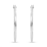 Round Cut Cubic Zirconia in 925 Sterling Silver Earrings 1