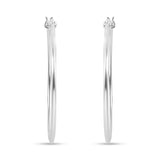 Round Cut Cubic Zirconia in 925 Sterling Silver Earrings 1
