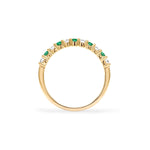 0.33 TCW Round Emerald Lab Made Diamond-May Birthstone Wedding Band 4