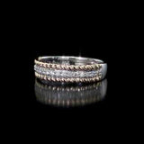Round Cut Cubic Zirconia in 925 Sterling Silver Wedding Bands 7