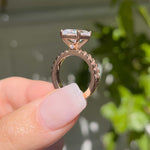 Stunning 3.75 CT Radiant Moissanite Engagement Ring with Pave Design 9