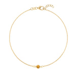 0.25 CT Round Citrine Lab Made Diamond-November Birthstone Bracelet 1