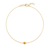 0.25 CT Round Citrine Lab Made Diamond-November Birthstone Bracelet 1