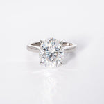 Stunning 4.0 CT Oval Shape Moissanite Engagement Ring with Hidden Halo Design 1