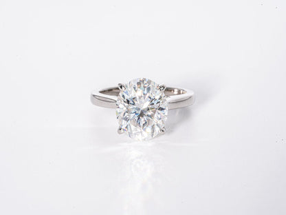 Stunning 4.0 CT Oval Shape Moissanite Engagement Ring with Hidden Halo Design 1