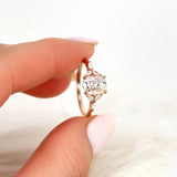 Stunning 1.5 CT Cushion Moissanite Engagement Ring with Cluster Design 8