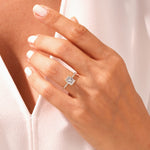 Stunning 1.0-2.0 CT Radiant Moissanite Engagement Ring with Pave Design 4