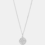 Round Cut Cubic Zirconia in 925 Sterling Silver Necklace 1