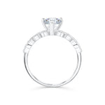 Stunning 1.5 CT Pear Moissanite Engagement Ring Pave Design 3