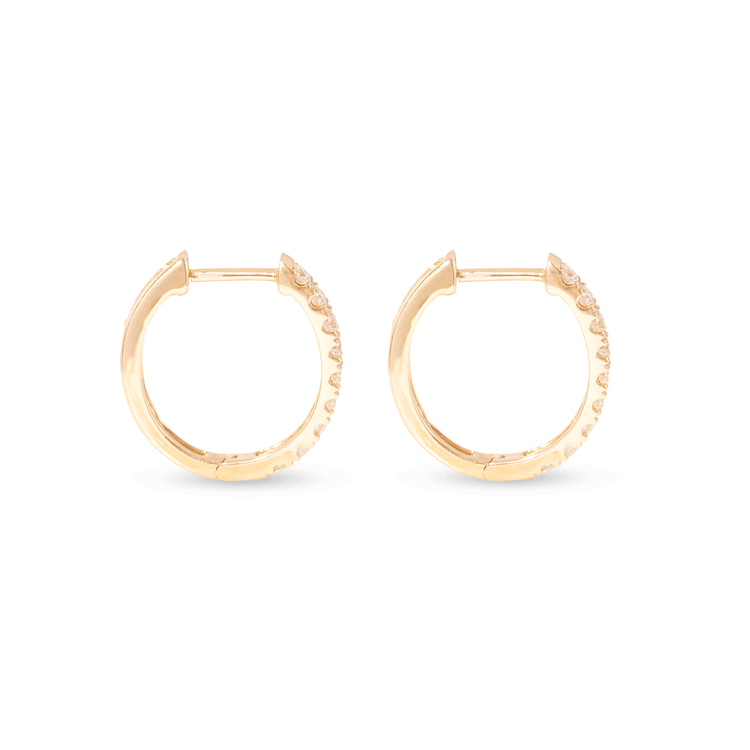 0.83 TCW Round Cut Moissanite Earrings in Gold 5