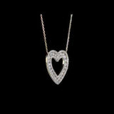 Round Cut Cubic Zirconia in 925 Sterling Silver Necklace 8