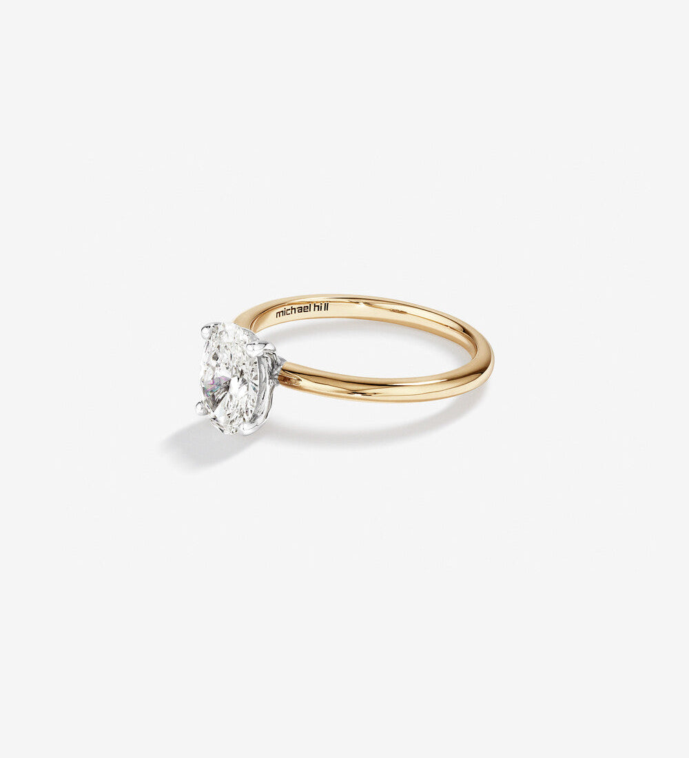 Stunning 1.25 CT Oval Moissanite Engagement Ring in Solitaire Design 2