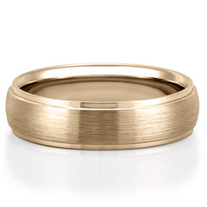 Classic Domed Shaped Wedding Band for Men's in Solid Gold