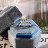 Stunning 2.0 CT Round Moissanite Engagement Ring with Pave Design 9