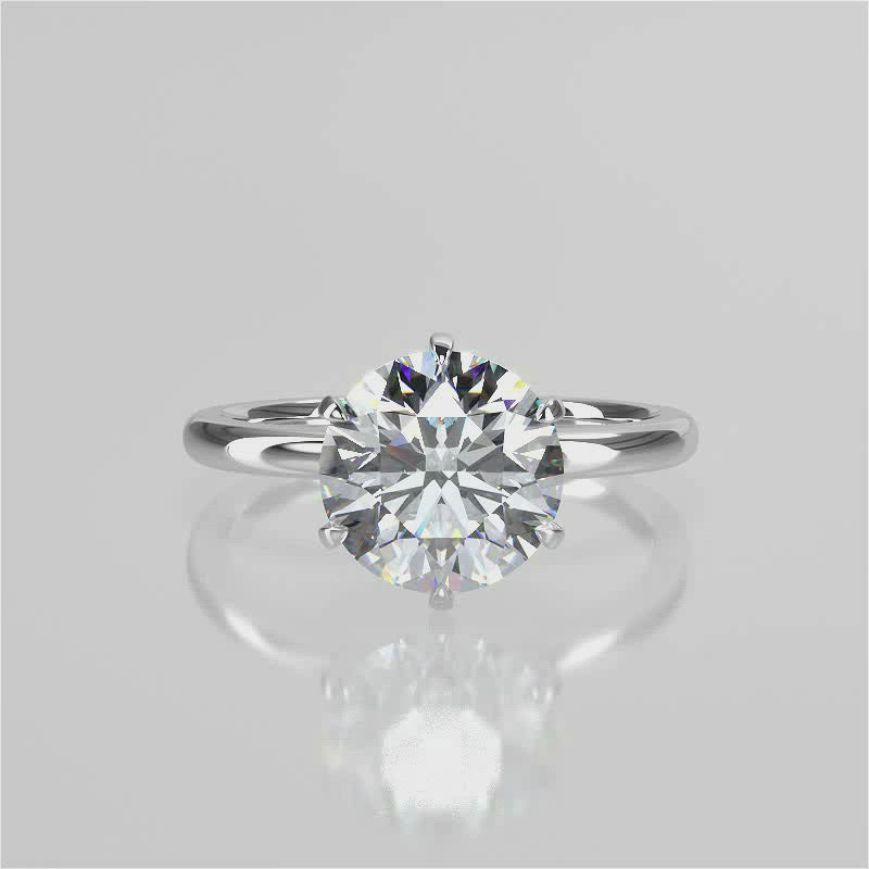 Stunning 2.0 CT Round Moissanite Engagement Ring with Solitaire Design 1