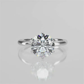 Stunning 2.0 CT Round Moissanite Engagement Ring with Solitaire Design