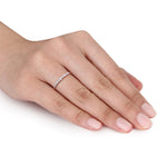 Round Cut Cubic Zirconia in 925 Sterling Silver Wedding Bands 11